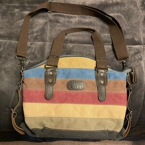 Multicolor Striped Women's Bag